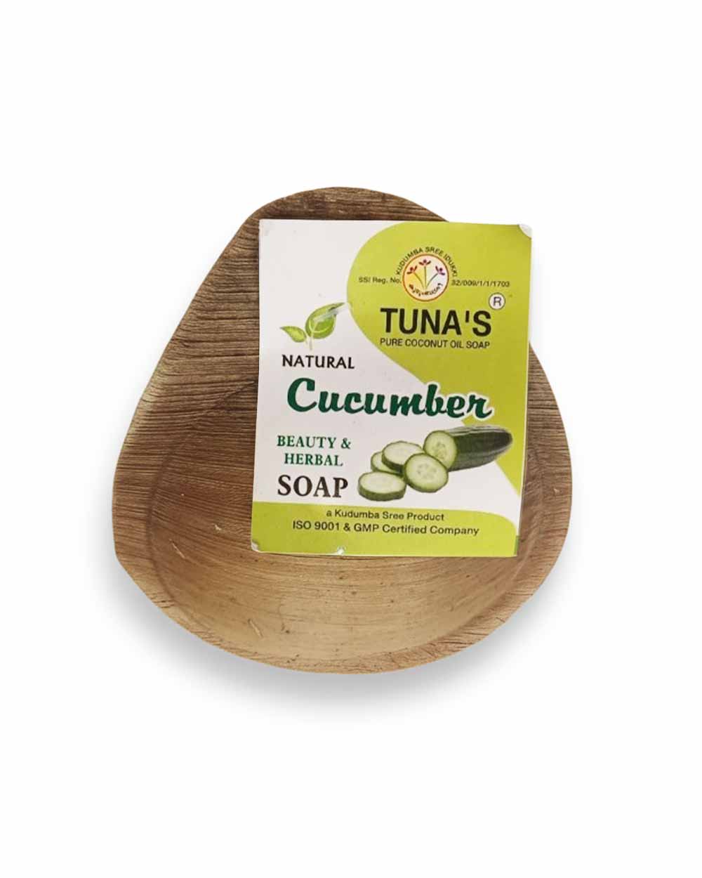 Natural-Cucumber-Beauty-and-Herbal-Soap-Pure-Coconut-Oil-Soap Cucumber Herbal Soap - 100g - Image 1