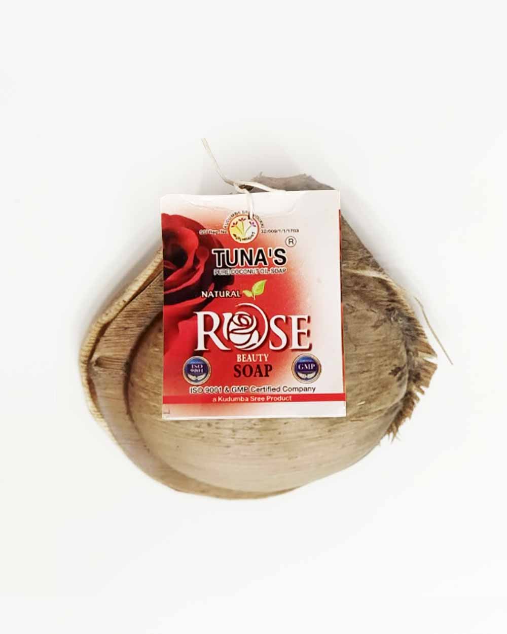 Natural-ROSE-Beauty-and-Herbal-Soap-Pure-Coconut-Oil-Soap Herbal Rose Soap - 100g - Image 1