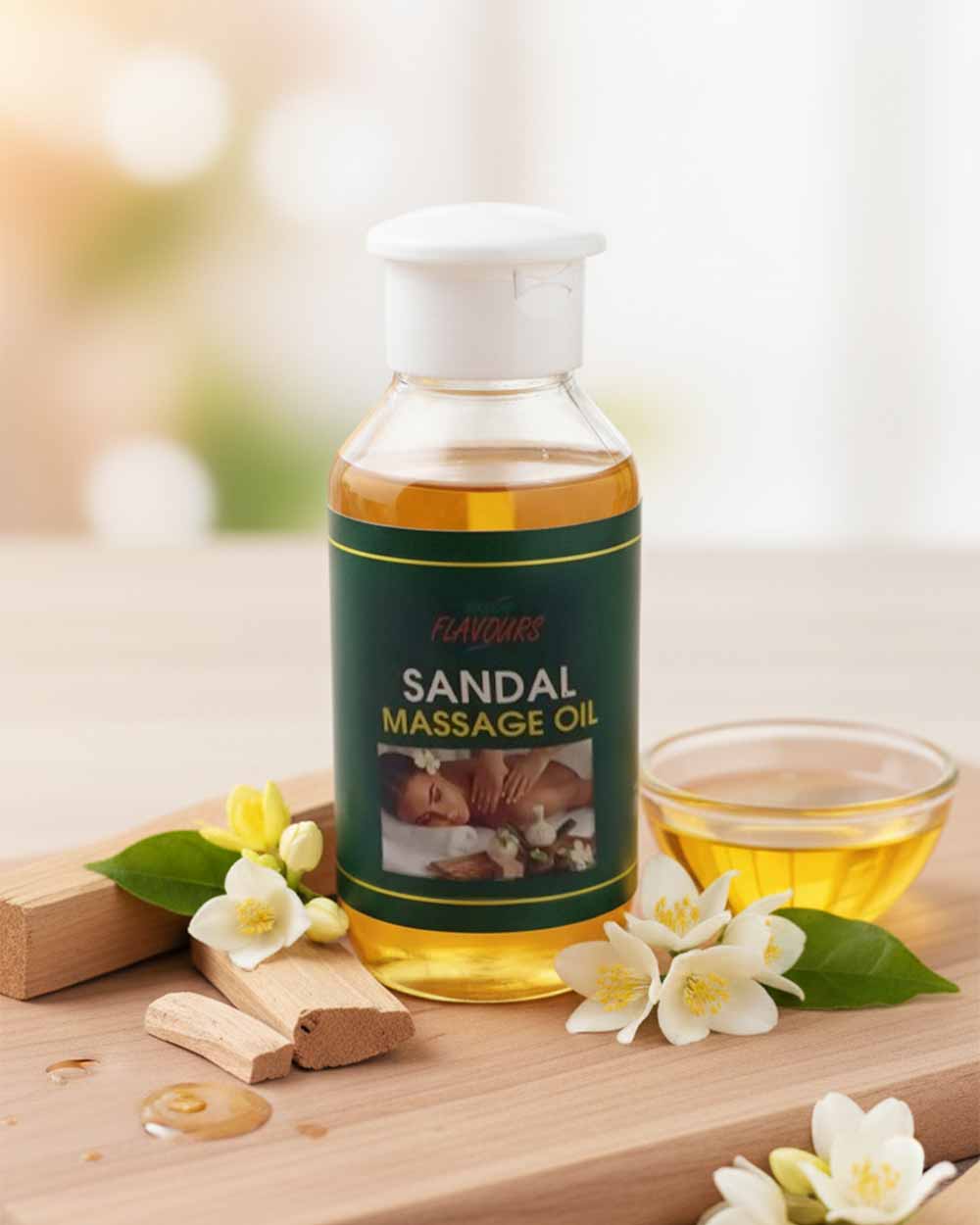 Sandal-Massage-Oil-from-Kerala-2 Sandal Massage Oil - 100 ml - Image 1