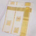 Kuthampully Saree -Kasavu Saree with Peacock Design