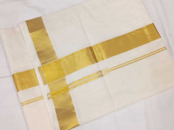 Kuthampully Saree - Kerala Saree (Single Line Kasavu)