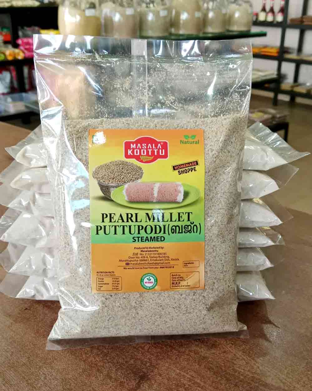 bajra-pearl-millet-puttupodi Pearl Millet Puttu Podi | Bajra Puttu Flour - 500g - Image 1