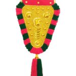 Premium Handcrafted Kerala Nettipattam | Elephant Caparison - Pink & Green  – Traditional Wall Hanging - 70 cm