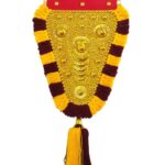 Premium Handcrafted Kerala Nettipattam | Elephant Caparison - Yellow & Brown  – Traditional Wall Hanging (70 cm)