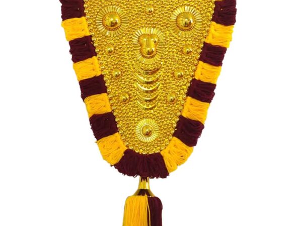 Premium Handcrafted Kerala Nettipattam | Elephant Caparison - Yellow & Brown  – Traditional Wall Hanging (70 cm)
