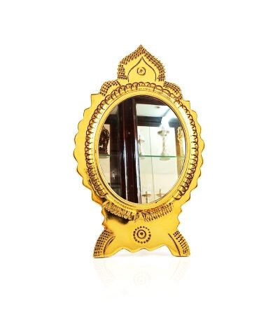 Original Aranmula Gopi Kannadi - Authentic Kerala Metal Mirror with GI Tag Hologram
