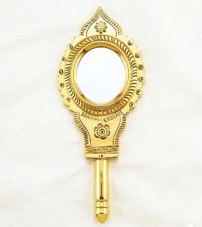 Original Aranmula Valkannadi - Authentic Kerala Metal Mirror (GI Tagged)