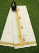 Kathakali Mural design - Cotton Double Mundu - Image 7