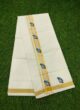 Krishna Mural Design - Cotton Double Mundu - Image 3