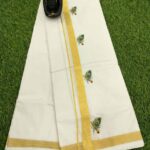 Peacock Mural design - Cotton Double Mundu